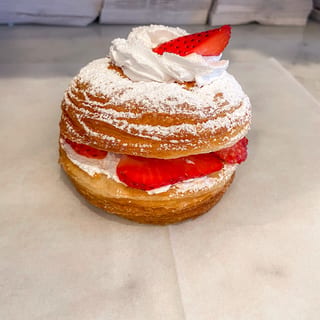 Whipped Cream & Strawberry Cronut
