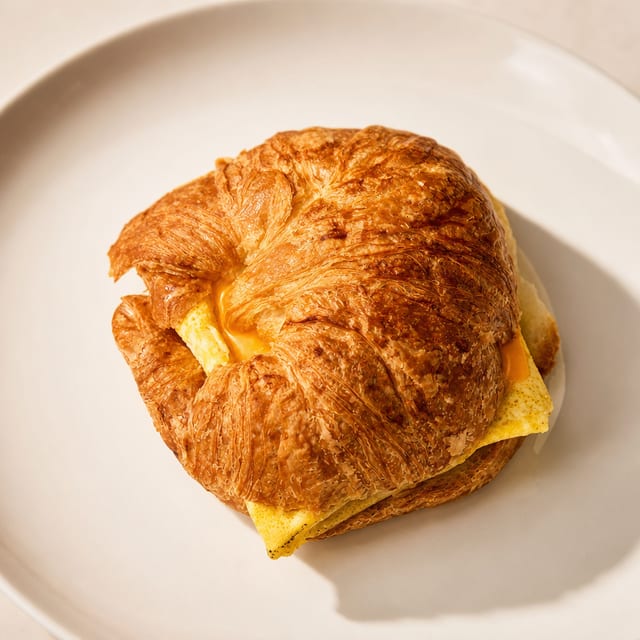 Breakfast Croissant Sandwich (No Meat).