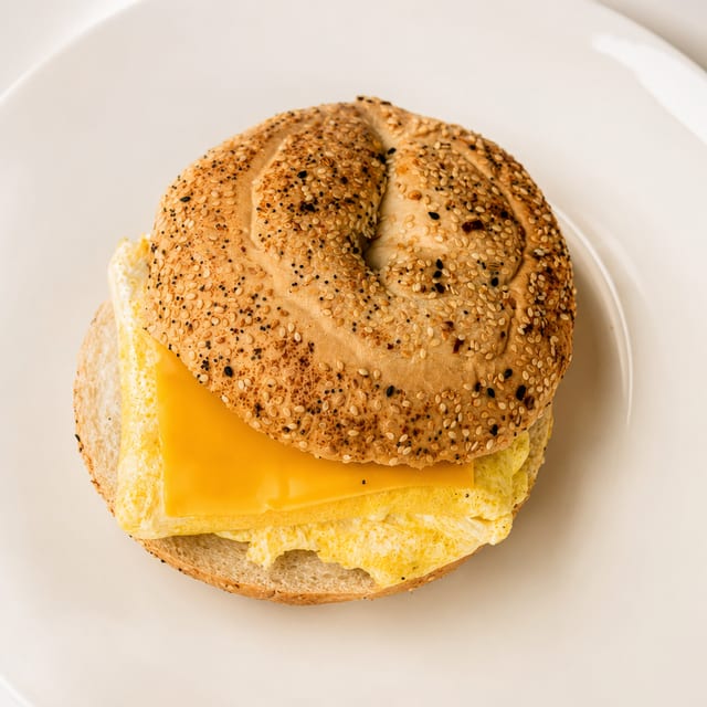Breakfast Bagel Sandwich (No Meat).