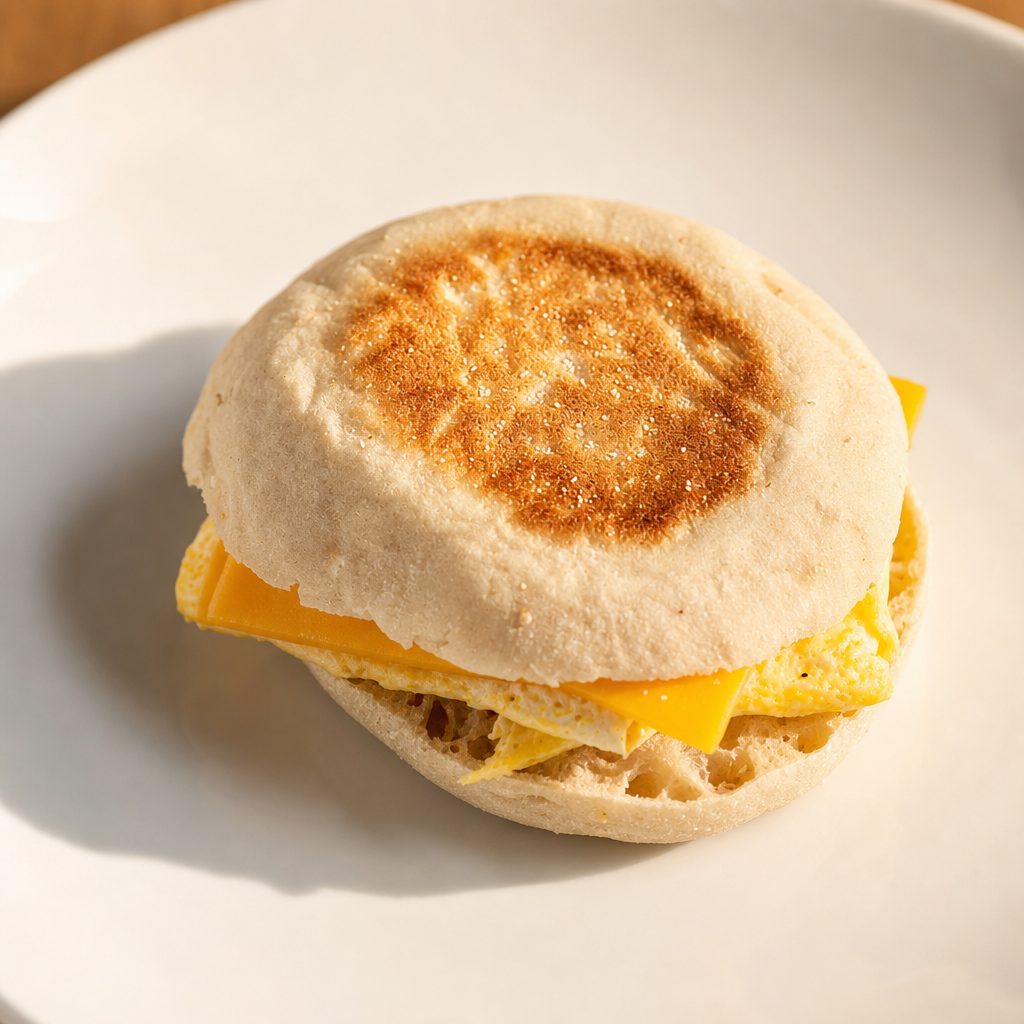 Breakfast English Muffin Sandwich.