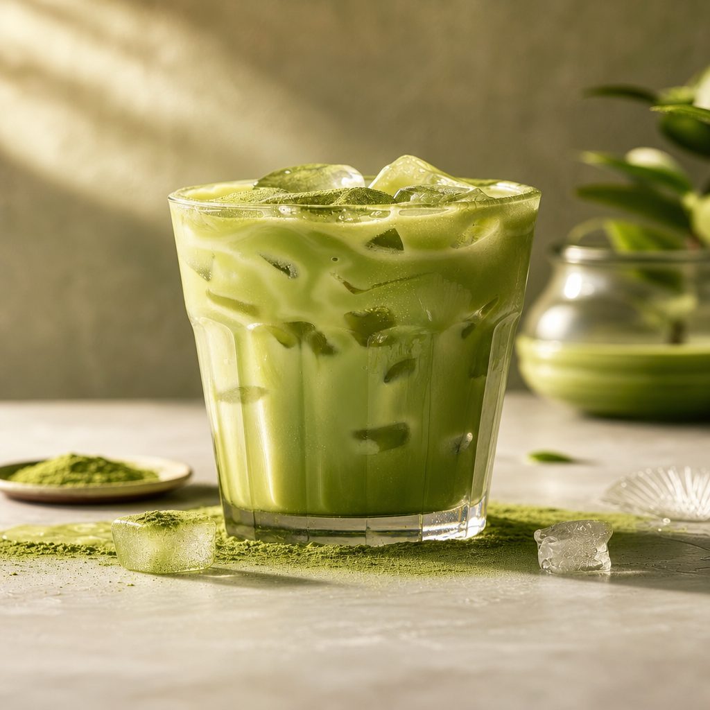 Iced Green Tea Latte.