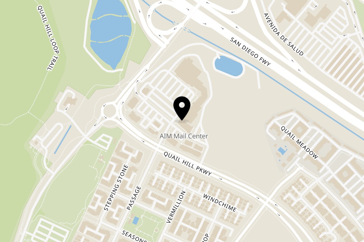 Map showing the location of Mag's Donuts & Bakery Quail Hill on 6781 Quail Hill Pkwy in Irvine