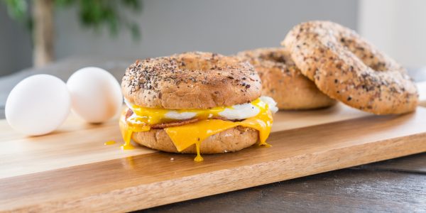 breakfast-sandwich-donuts-irvine breakfast sandwich at shop with donuts in irvine